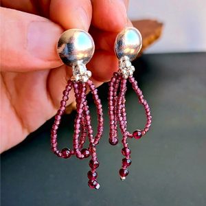 Aros vintage granate